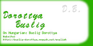 dorottya buslig business card